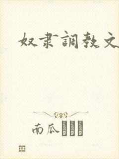 奴隶调教文