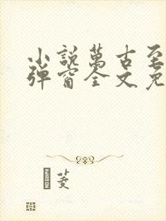 小说万古至尊无弹窗全文免费阅读