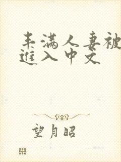 丰满人妻被猛烈进入中文