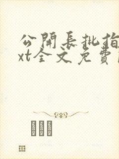 公开长批指南txt全文免费阅读