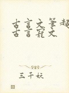 古言文笔超好的古言宠文