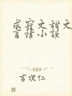 求宠文甜文现代言情小说