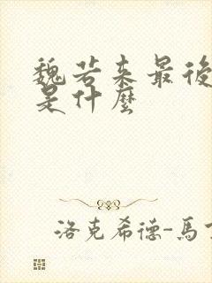 魏若来最后结局是什么