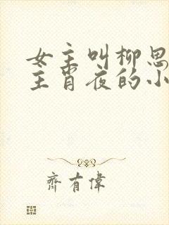 女主叫柳思涵男主肖夜的小说