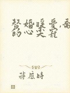 替婚暖爱,乔少的心尖宠