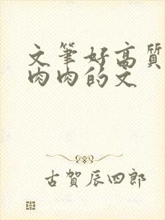 文笔好高质量有肉肉的文