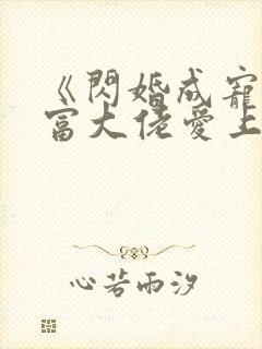 《闪婚成宠:首富大佬爱上我》