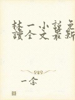 林一小说免费阅读全文最新章节