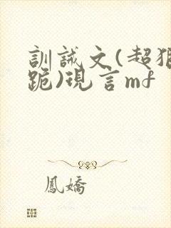 训诫文(超狠罚跪)现言mf