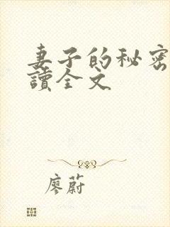 妻子的秘密免费读全文封面