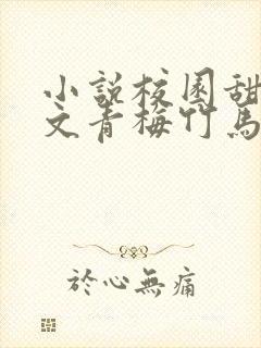 小说校园甜文宠文青梅竹马封面