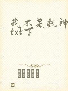 我不是戏神小说txt下