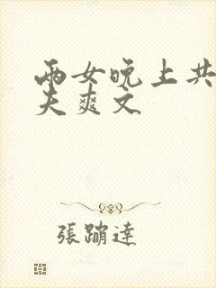 两女晚上共侍一夫爽文封面