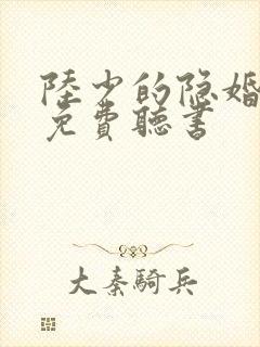 陆少的隐婚罪妻免费听书