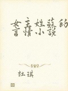 女主姓苏的现代言情小说