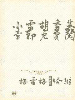 小雷胡秀英全部章节免费阅读封面