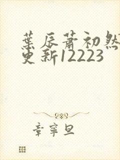 叶辰萧初然最新更新12223
