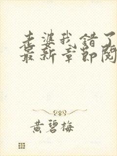 老婆我错了小说最新章节阅读全文