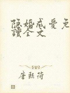 隐婚成爱免费阅读全文