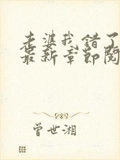 老婆我错了小说最新章节阅读全文封面