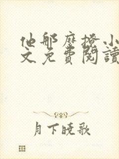 他那么撩小说全文免费阅读无弹窗