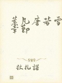 叶凡唐若雪更新章节封面