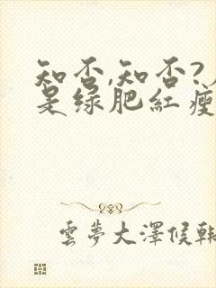 知否,知否?应是绿肥红瘦在线观看