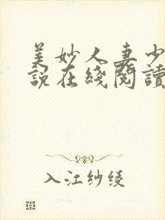 美妙人妻少妇小说在线阅读