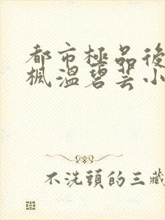 都市极品后宫唐枫温碧芸小说