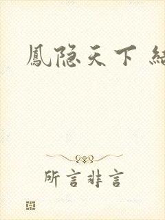 凤隐天下 结局封面