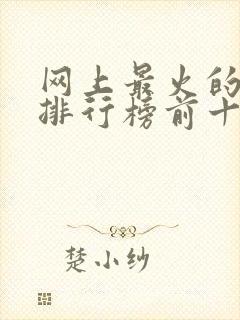 网上最火的小说排行榜前十名