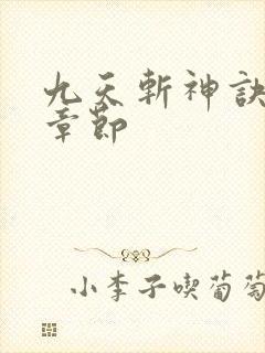 九天斩神诀最新章节