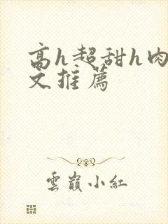 高h超甜h肉h文推荐