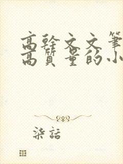 高干文文笔好的高质量的小说现代言情