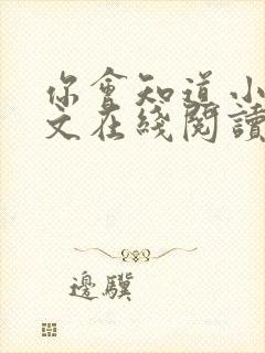 你会知道小说全文在线阅读免费封面