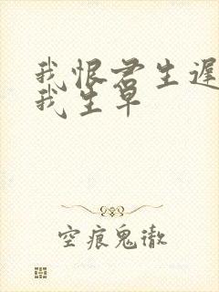 我恨君生迟君恨我生早封面