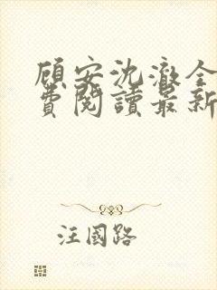 顾安沈澈全文免费阅读最新章节