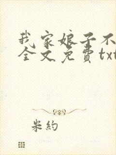 我家娘子不对劲全文免费txt下载