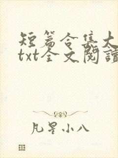 短篇合集大杂烩txt全文阅读封面