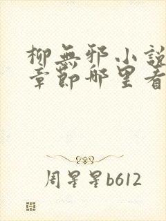 柳无邪小说最新章节哪里看