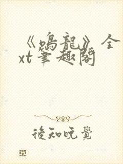 《鸣龙》全本txt笔趣阁