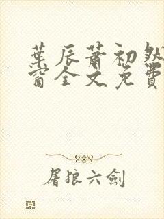 叶辰萧初然无弹窗全文免费阅读