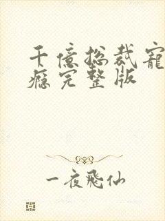 千亿总裁宠妻成瘾完整版