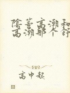 阴蒂高潮和阴道高潮那个舒服