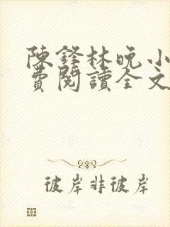 陈锋林晚小说免费阅读全文最新章节封面