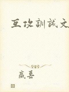 互攻训诫文封面