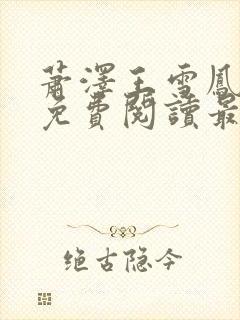 萧泽王雪凤小说免费阅读最新章节封面