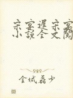 宋宴迟宋宴迟的小说全文阅读封面