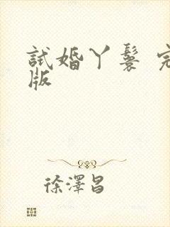 试婚丫鬟 完结版