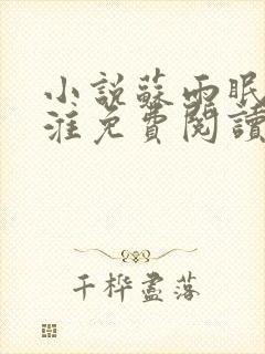 小说苏雨眠江易淮免费阅读